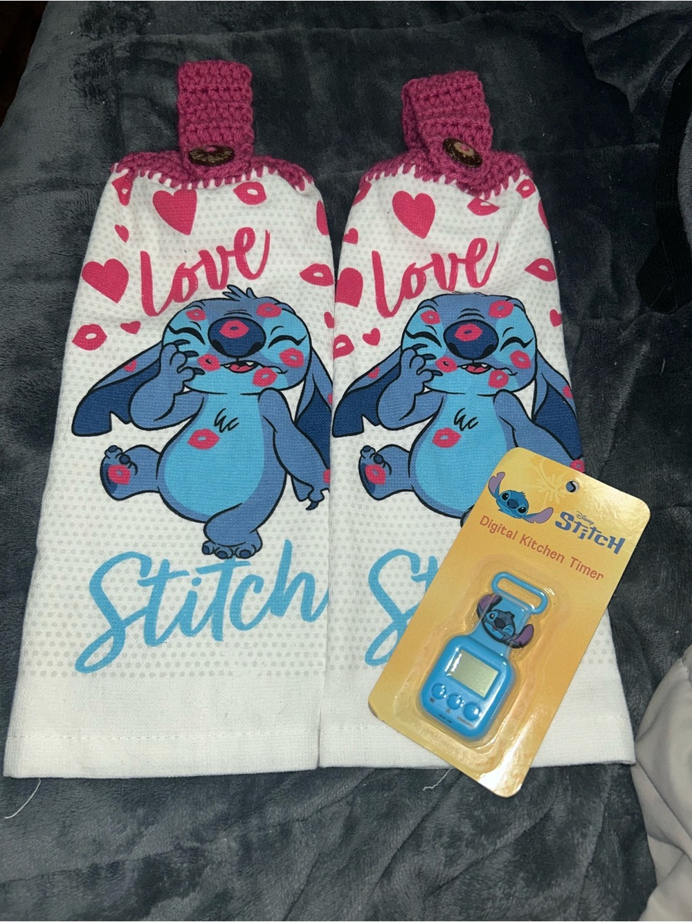 Disney Stitch Kitchen Towels & Digital Timer Set